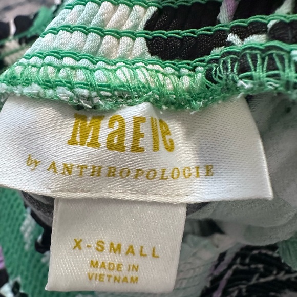 Maeve Anthropologie Saria smocked wide-leg floral pants Viscose XS Cruise Vacay - Picture 5 of 7